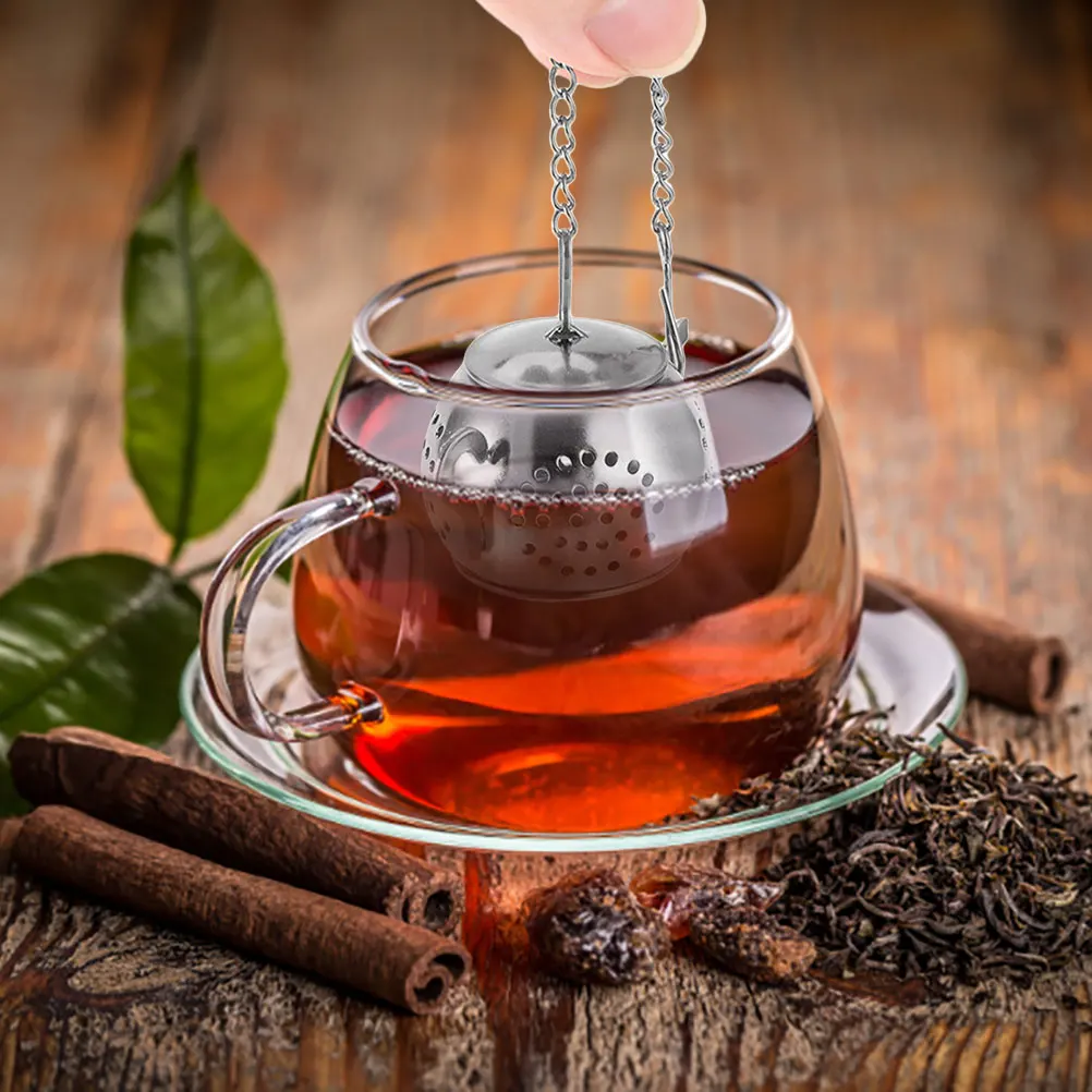 

Stainless Steel Infuser Portable Fine Mesh Strainer for Loose Leaf Tea Black Green Red Tea Herbs Spices Kitchen Bar Use