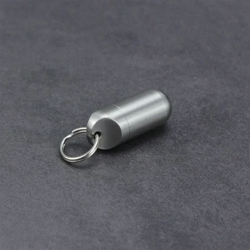 1Pcs Portable Waterproof Metal Capsule Box Mini Medicine Holder Stainless Steel Pill Case Mini Pill Holder EDC Tool Seal Bottle