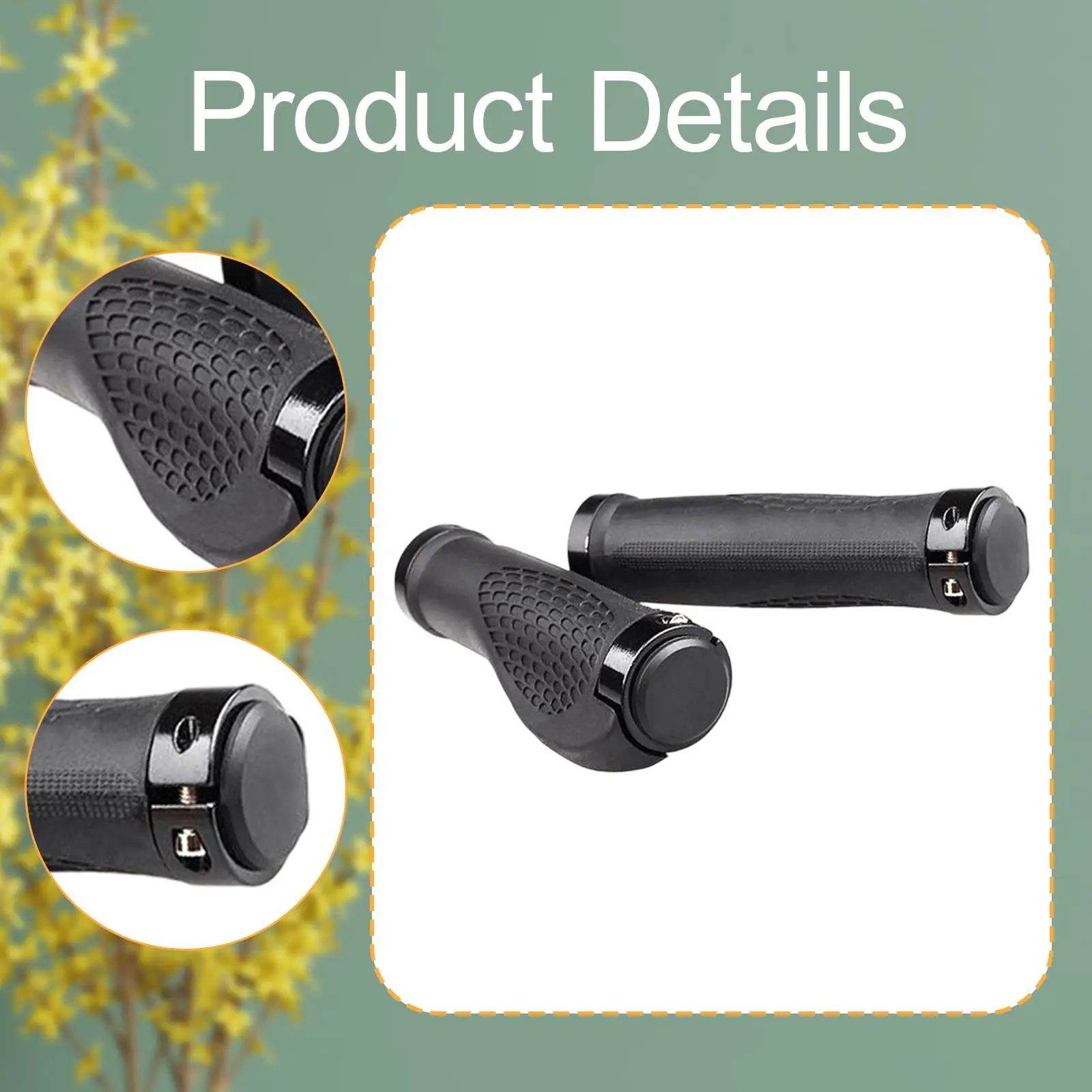 

Professional Bike Handlebar Grips Replacement Ergonomic Rubber Aluminum Alloy for Mountain Road Bicycle 0.87inch