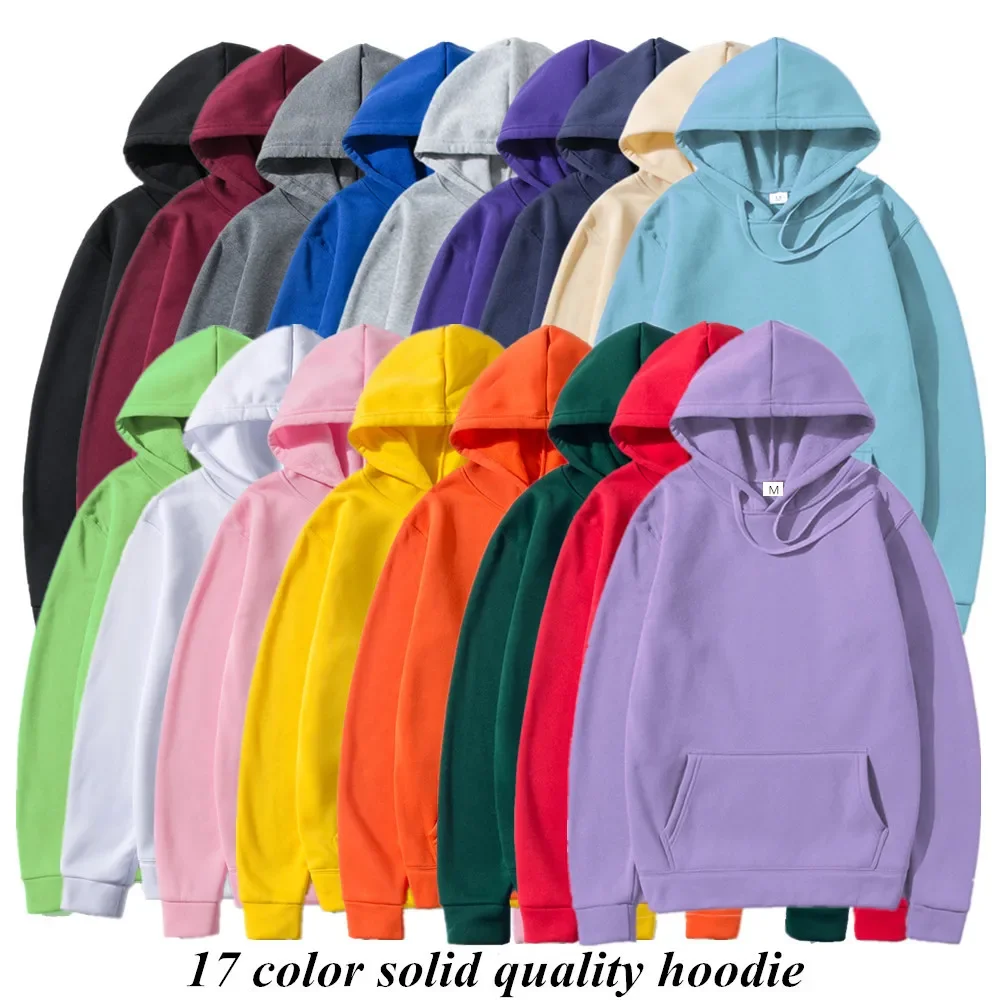 

Hoodies Sweatshirts Men Woman Fashion Solid Color Unisex Heavyweight Winter Fleece Hip Hop Male Brand Casual Tops Clothing