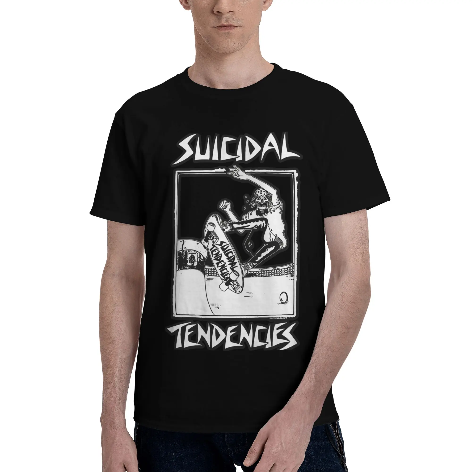 Suicidal Tendencies Skate Novelty Graphic 100% Cotton T-Shirt Suicidal Tendencies Tees Tops For Men