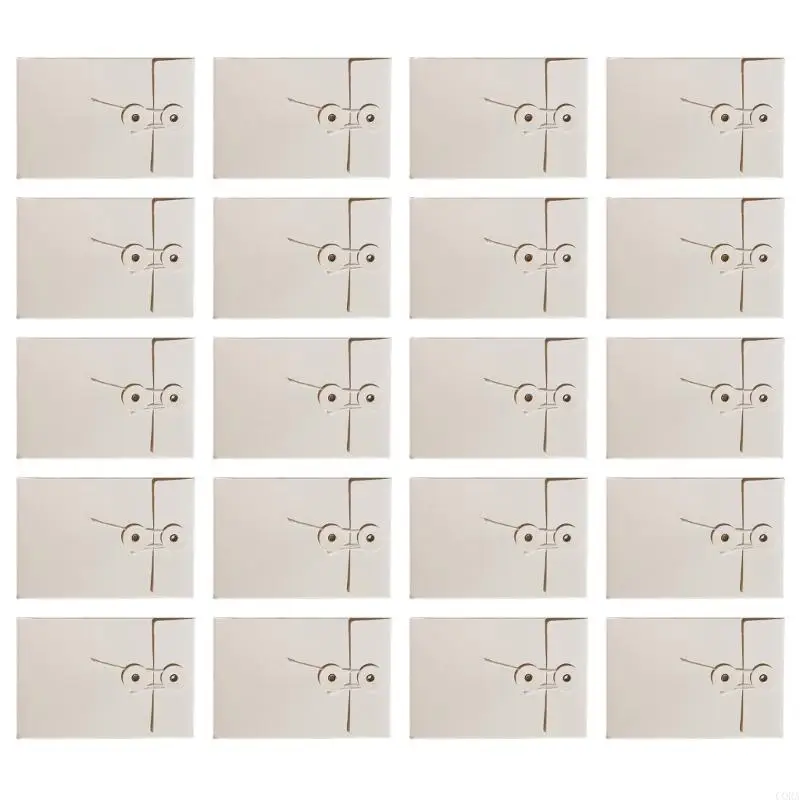 

CORA 20 Pack 6.7x4.5 Inch Brown Envelope Card Envelopes Paper Envelopes File Pocket