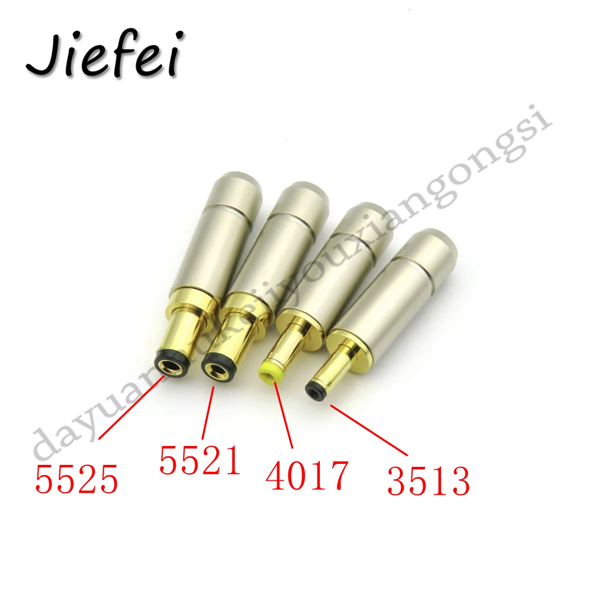 

High quality Copper Housing Gold Plated 5.5 x 2.1/5.5 x 2.5/4.0x1.7/3.5 x 1.35 mm DC Power Jack Male Plug for Welding Line