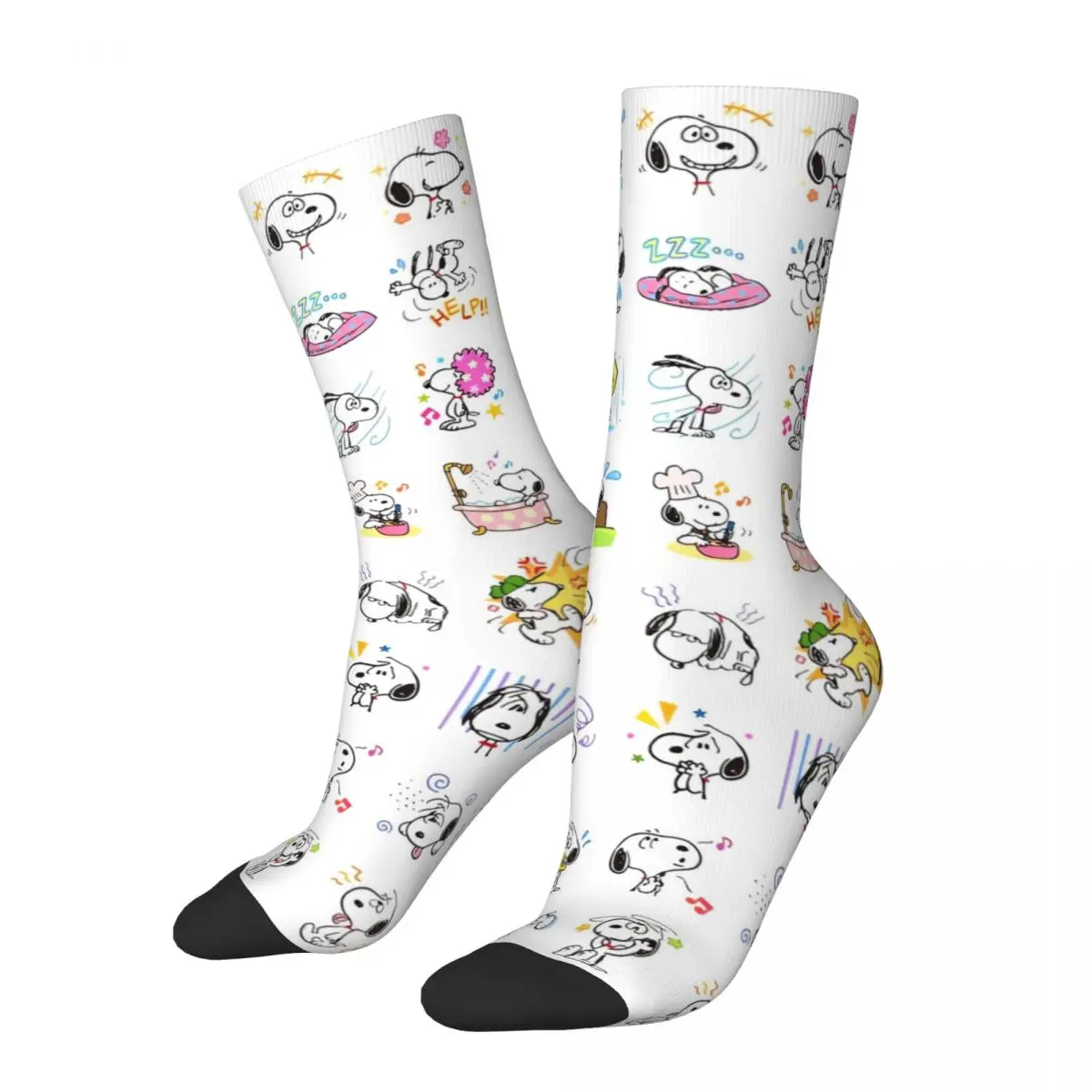 Snoopy Socks Miniso Funny Stockings Men Quality Outdoor Sports Socks Autumn Printed Anti Skid Socks