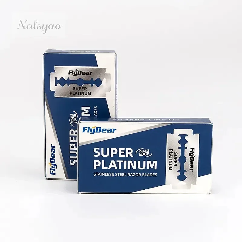Double-Sided Stainless Steel Razor Blade 100Pcs Old-Fashioned Barber Hairdressing Shaving Tools for Men