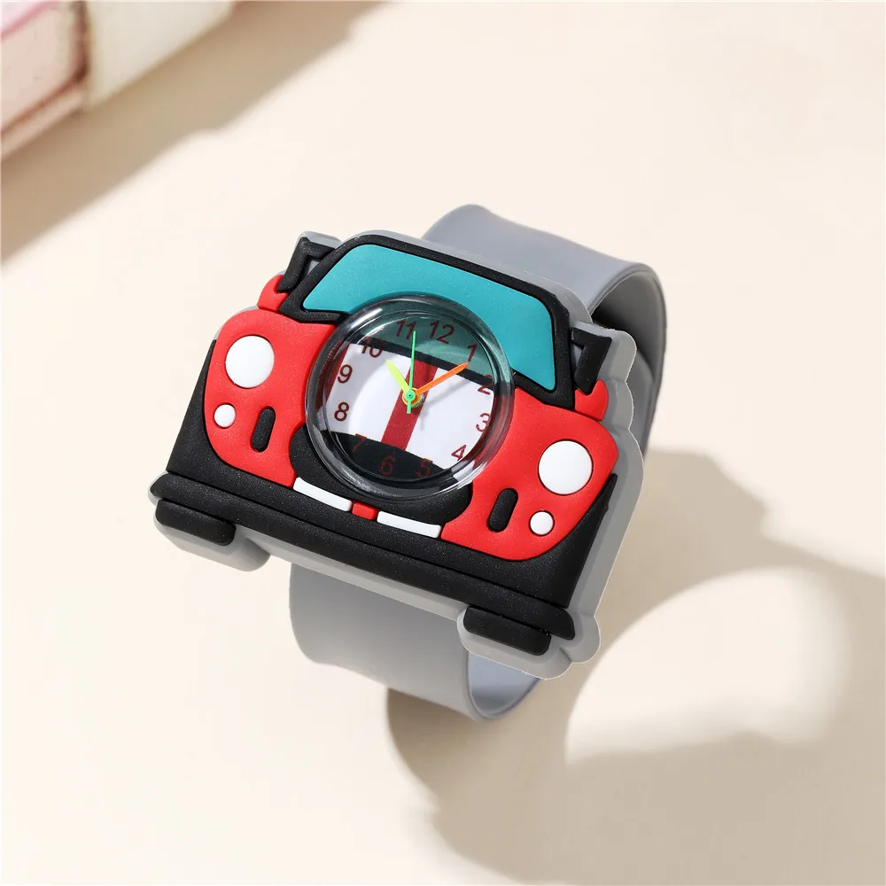 Fashion Children Students Cartoon Watch Car Pattern Kids Boys Girls Watch Gifts