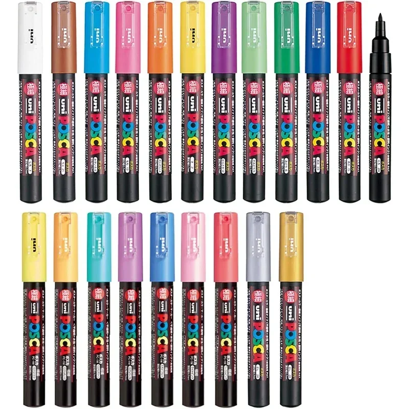 Uni Posca PC-1M 3M 5M marker pen, acrylic paint acrylic paint pen full color markers art supplies stationery painting graffiti image 5