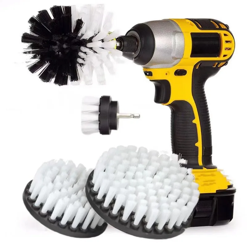 

Car Wash Electric Scrubber Brush Drill Brush Kit Power Drills Scrubber Brush For Carpet Glass Car Tires Nylon Brushes 2/3.5/4''