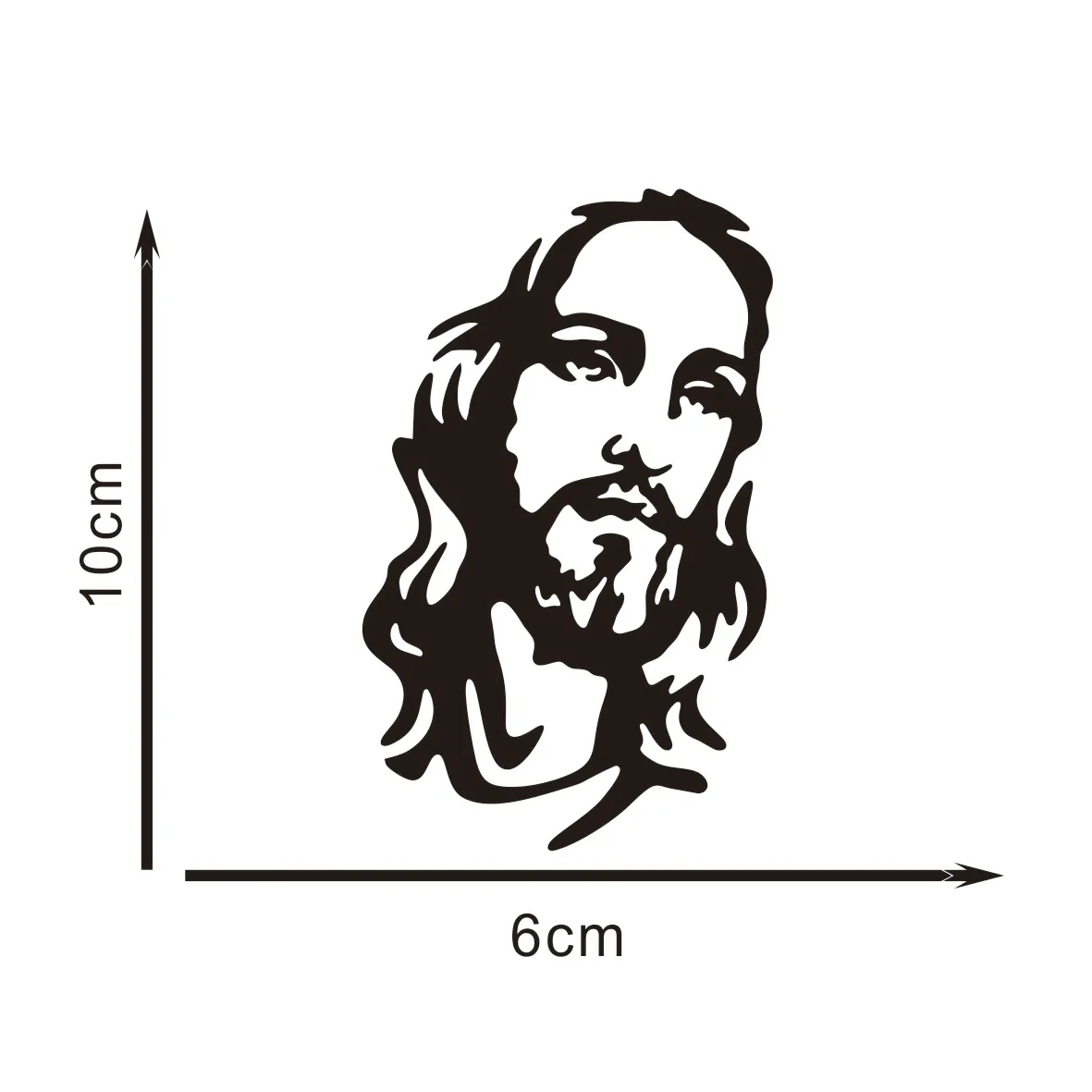 

2pcs Jesus figure stickers, car stickers, triangular window decals, faith-themed, waterproof, sunproof, customizable