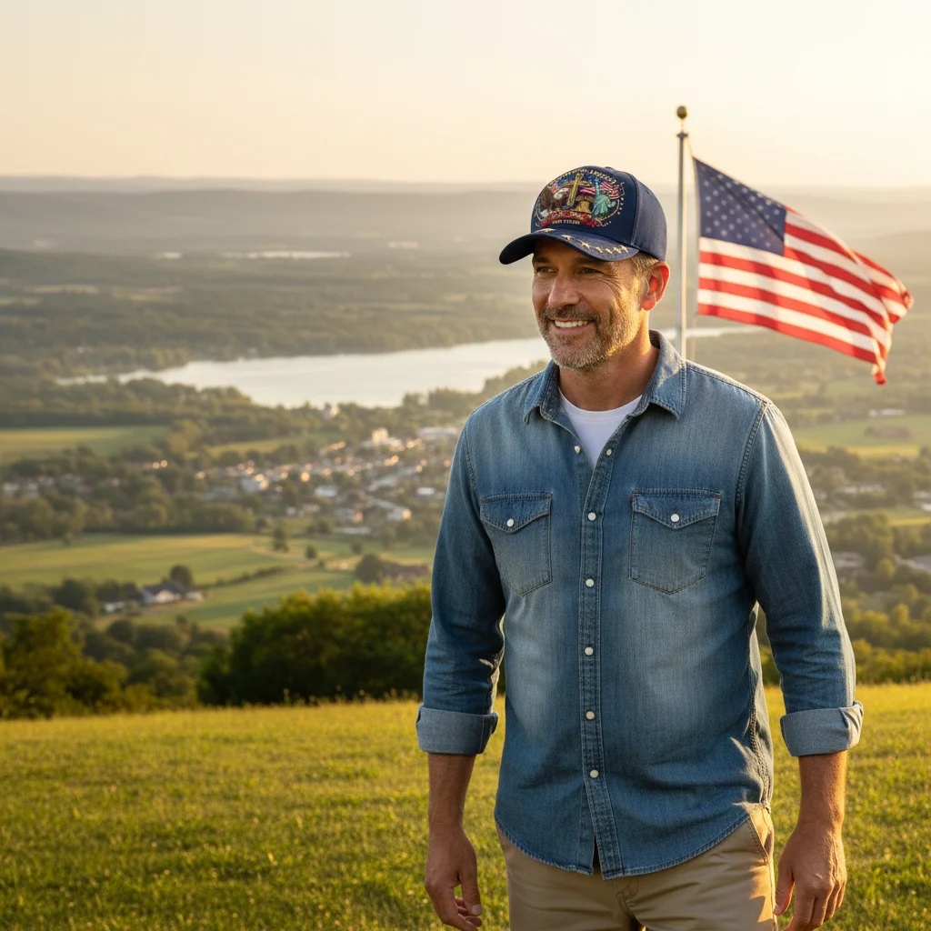 1776-2026 American Flag Print Hat Baseball Cap Patriotic Outdoor Washed Cotton Eagle Quick Dry Breathable Adjustable Cap for Men
