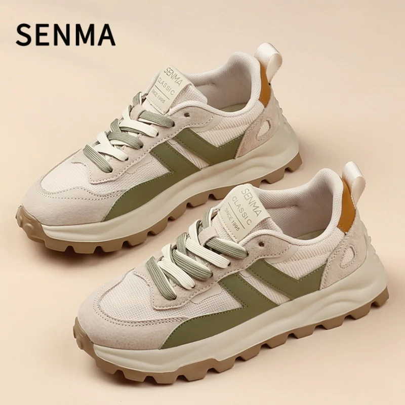 أحذية SENMA الرجالية نعل ناعم أحذية رياضية وترفيهية للزوجين سميكة القاع متعددة الاستخدامات أحذية رياضية كاجوال للنساء والرجال أحذية التنس/الجري