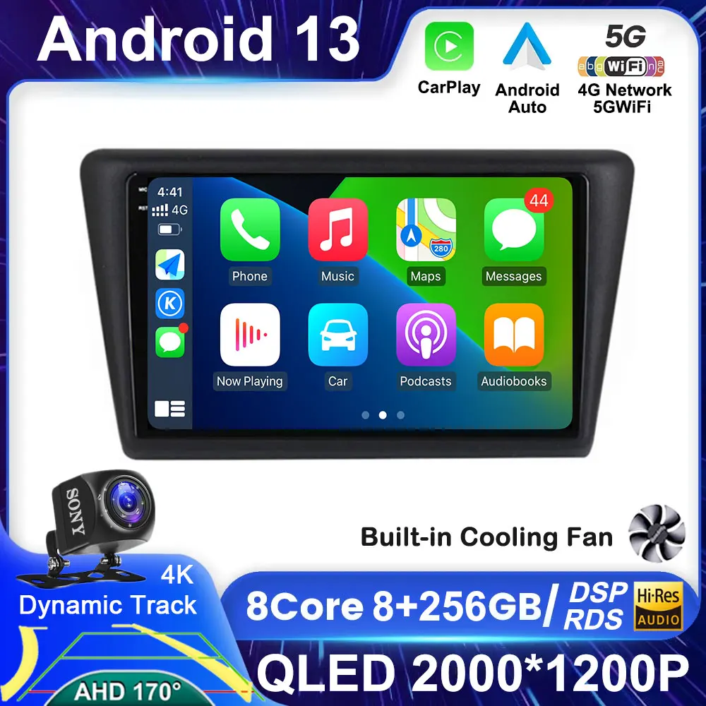 Android 13 для VW Skoda Rapid 2013 2014 2015 2016 2017 2018 2019 автомобильное радио GPS Мультимедиа для Seat Toledo 2015-2018 Carplay Auto