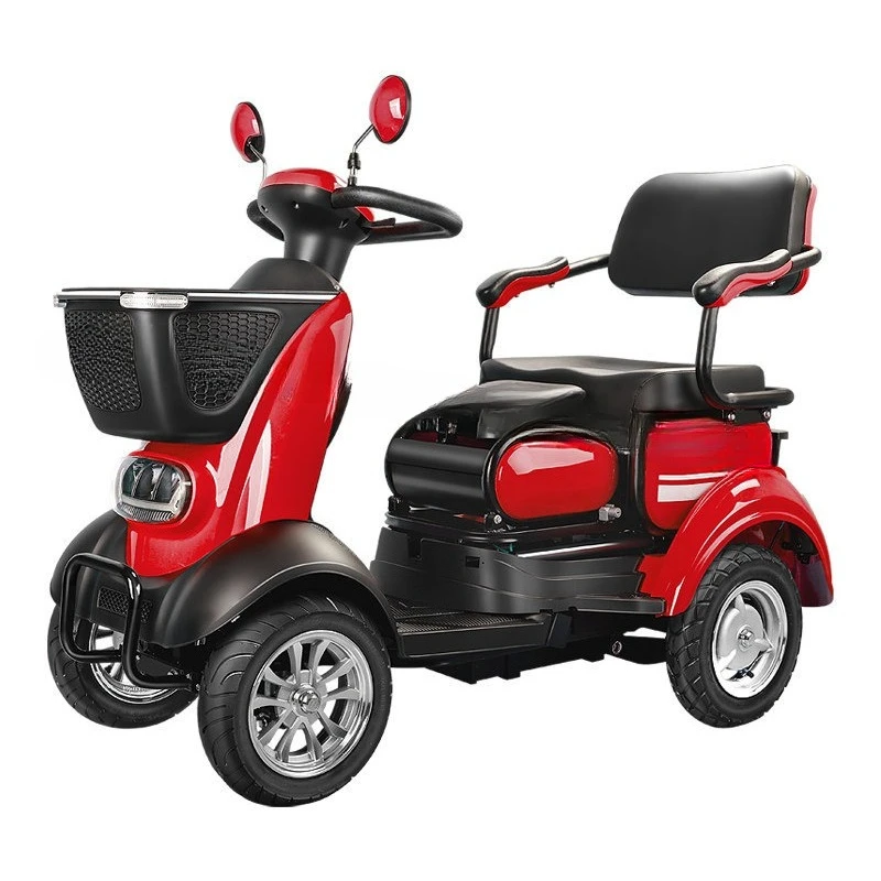 Double four-wheeled elderly the elderly electric scooter, battery car