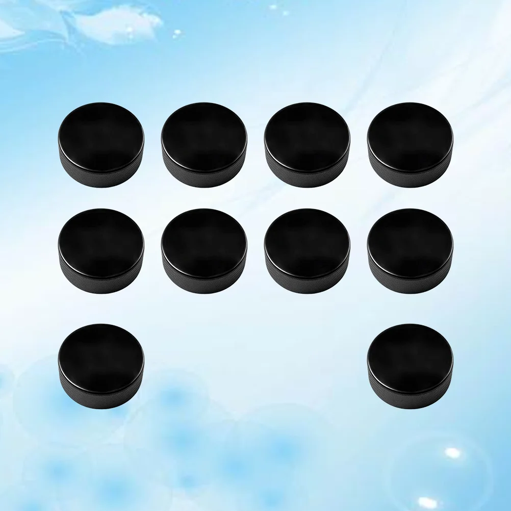 

10 Pcs Ice Hockey Training Puck Pucks Rubber Accessory Standard Balls Sports Supplies