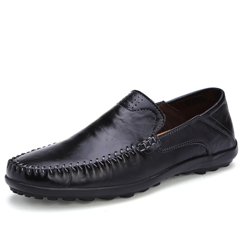 Chaussures Doug en cuir véritable pour hommes, chaussures plates astronomiques, mocassins décontractés, affaires populaires, extérieur, loisirs, grande taille