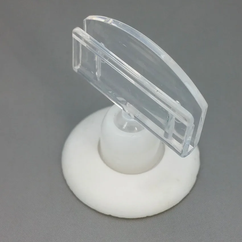 30pcs POP Plastic Promotion Sale Label Sign Price Tag Card Display Clip Holder with Tape on Base Bottom
