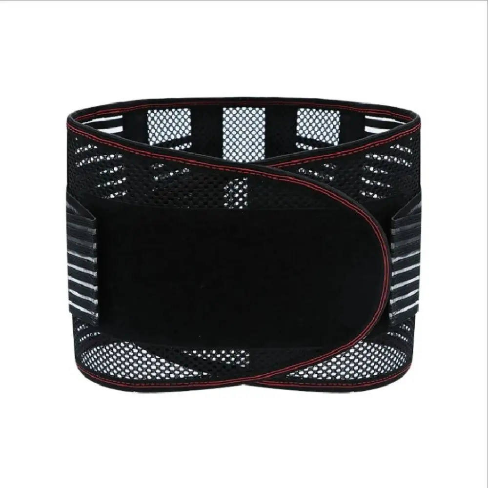 New Nylon Waist Trainer Belt Breathable Tight Support Spine Support Belt Adjustable Black Back Brace Spine Support