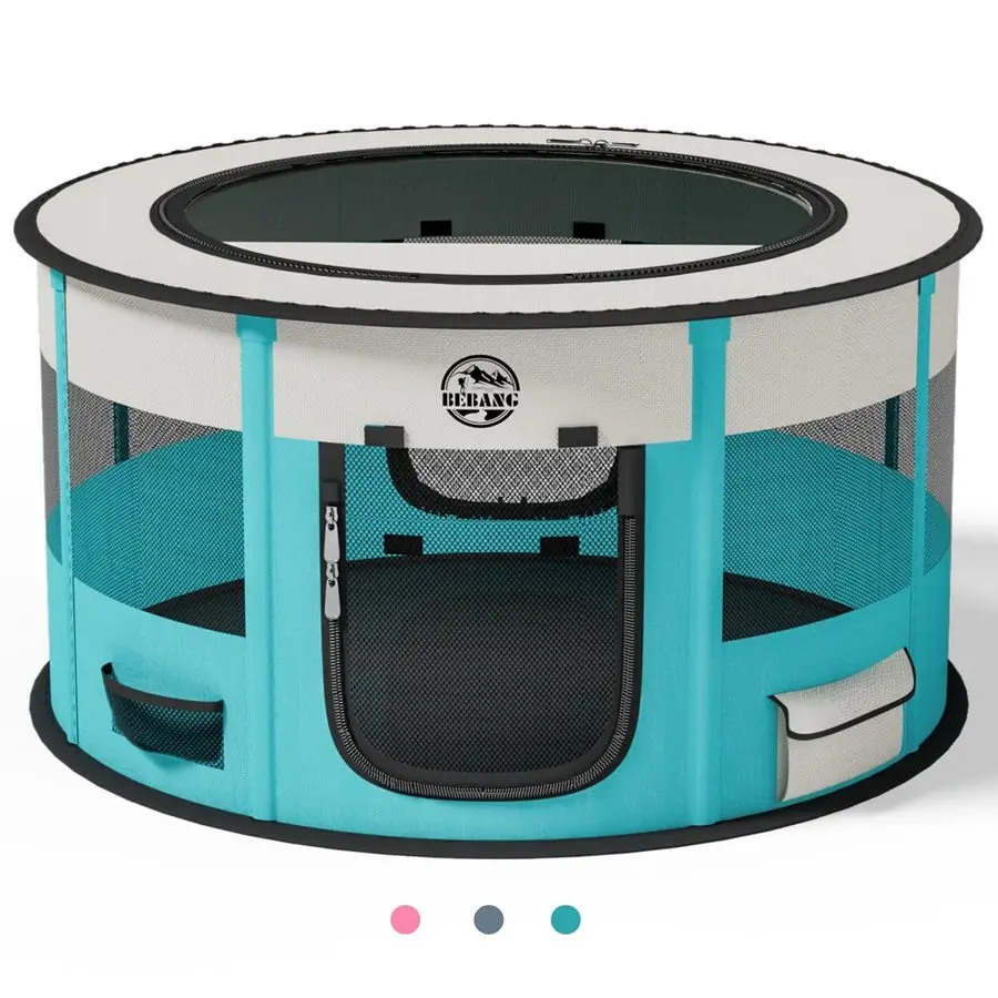 

для собак, 444424 Большие складные ручки для игр для домашних животных, ручка для упражнений на открытом воздухе с футляром для переноски, миска для еды для кошек, щенков, кроликов