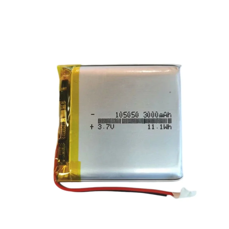 105050 Lithium Polymer Battery, 3.7V Rechargeable Cell 3000mAh with  Protection Board for Heated Clothes & Hand Warmers
