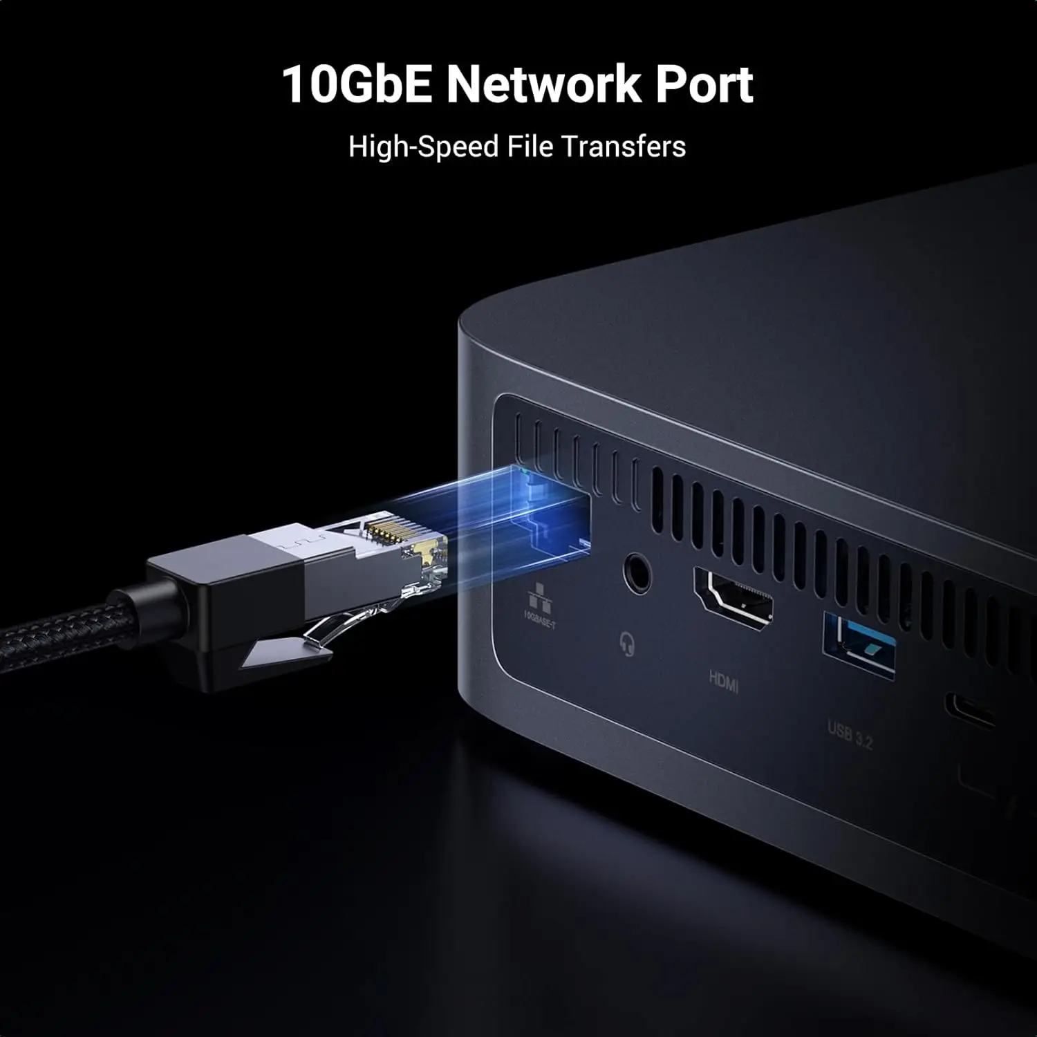 UGREEN NASync DXP480T Plus 4-dyskowy serwer NAS All-Flash SSD I5 1235U 10-rdzeniowy 8GB DDR5 128G SSD 10GbE Wi-Fi 6 4X M.2 NVMe 8K dla 2X