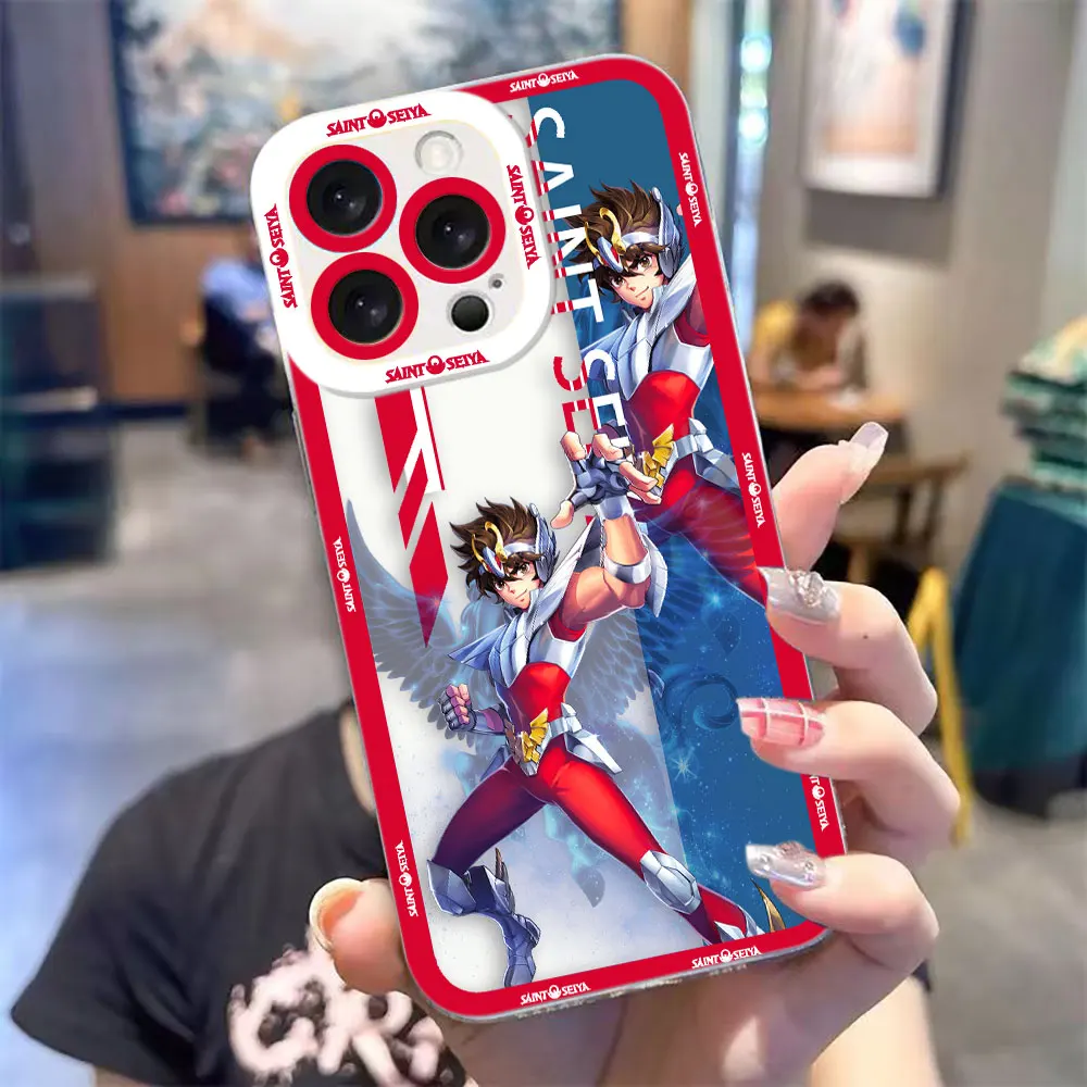 Anime Gold S-Saints Seiya Phone Case For Xiaomi POCO X7 X6 X5 X4 X3 NFC GT F3 F5 M6 M4 M3 11 11T PRO LITE NE Clear Case Shell - Image 3