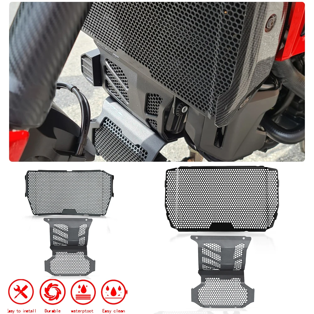 

For Ducati Hypermotard 950 939 SP Hyperstrada 939 Motorcycle Radiator Shroud Grille Cover Oil Cooler Tank Engine Guard Protector