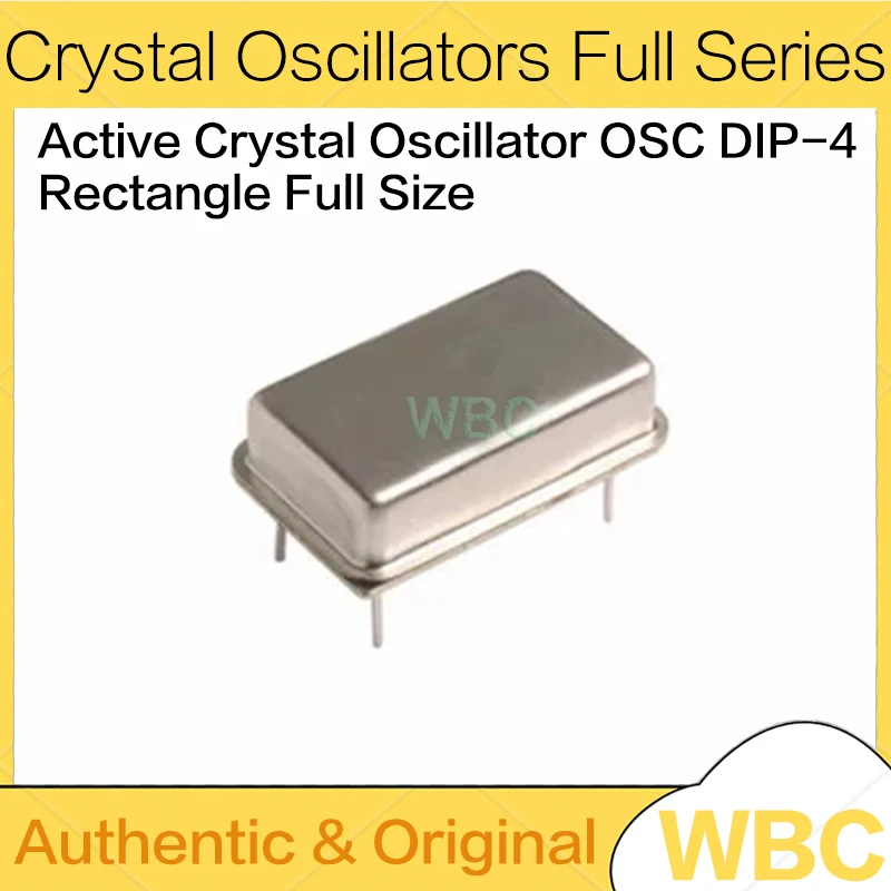 2Pcs 1.000MHZ 1MHZ 1M 1.000M Active Crystal Oscillator OSC DIP-4 Rectangle Full Size 3.3V 5V 2M 4M 8M 10M 12M 16M 24M 1.2288MHZ