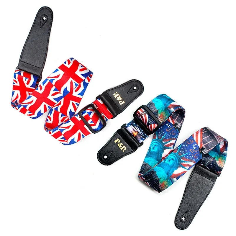 Printed Guitar Strap, Heat Transfer Strap, Instrument Accessories, Oblique Strap, Tail Staple Guitar Strap