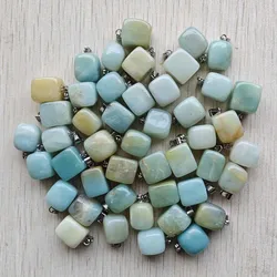 New Good quality Natural amazonite stone Irregular pendants for jewelry Accessories making 50pcs/lot wholesale free shipping