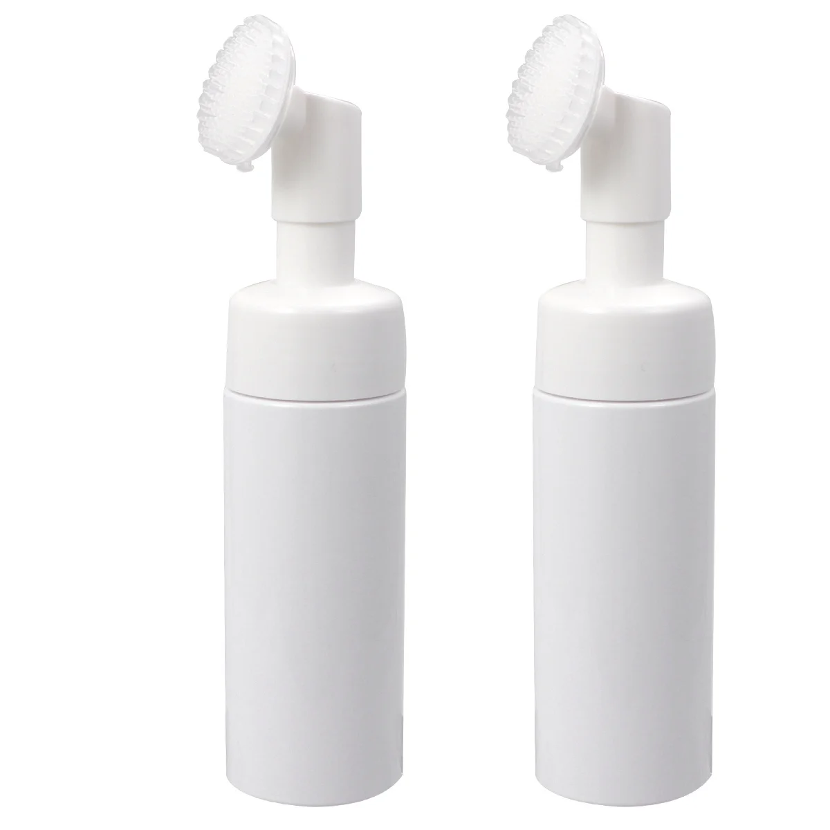 2Pcs 150ml White Plastic Cosmetics Bubble Bottles Multi-Purpose Sub Bottle for Travel Home Facial Lotion Cream