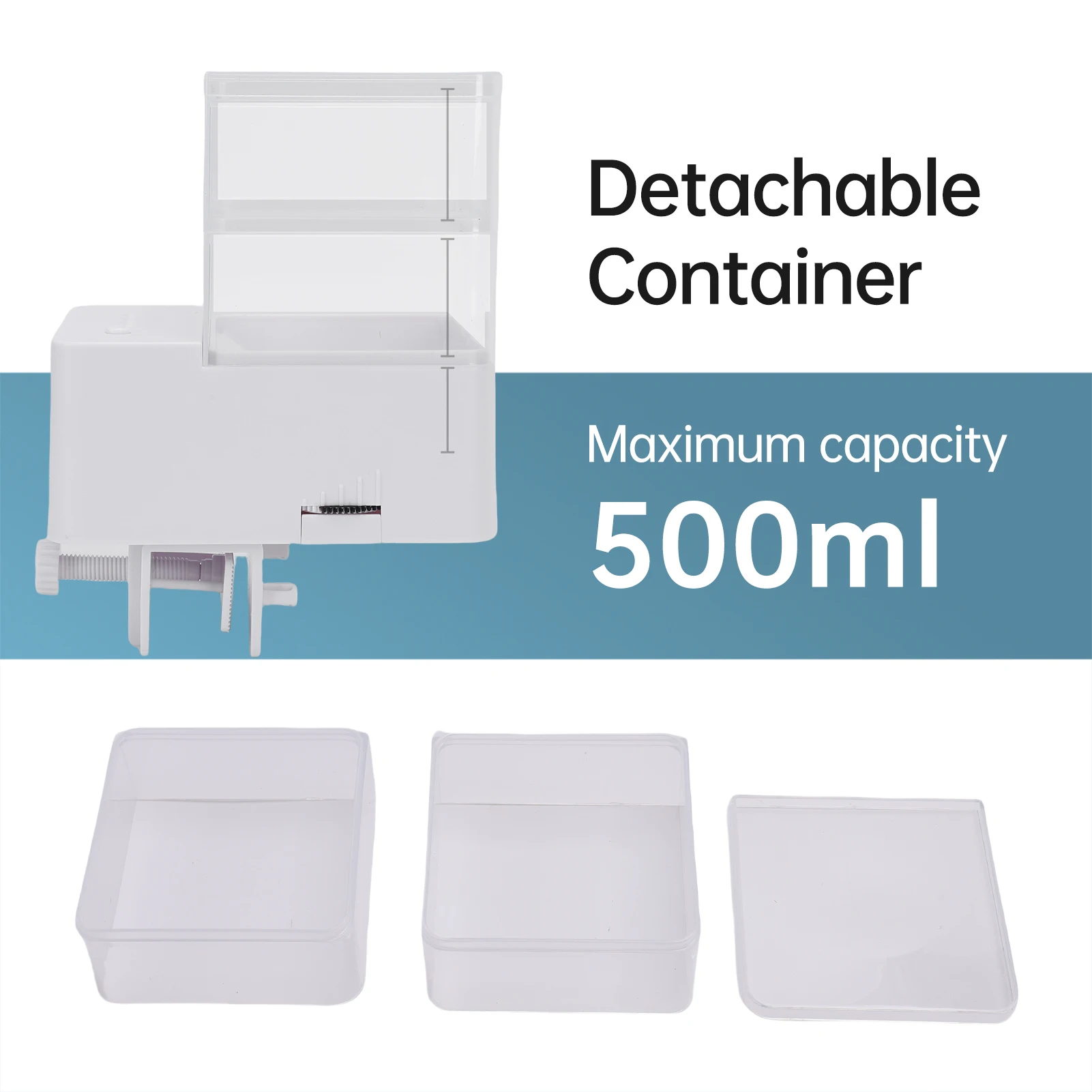 Automatic Fish Feeder 500ml Tank Auto Fish Food Dispenser Timer Feeder Manual Adjustable Outlet for Fish Turtle Food Aquarium