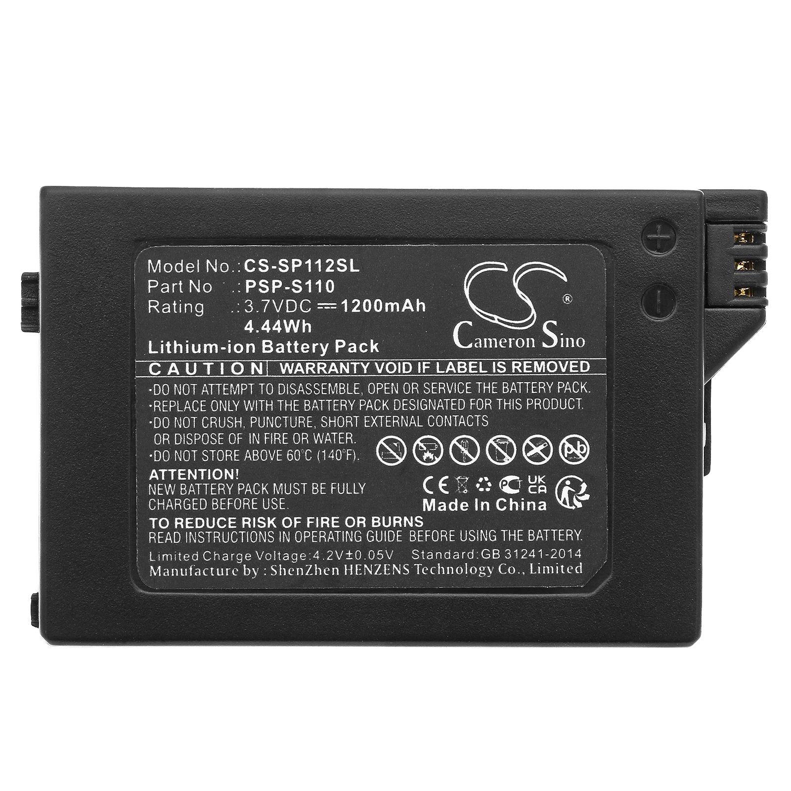 

Cameron Sino 3.7V 1200mAh Game Console Battery PSP-S110 for Sony PSP-3002 PSP-3003 PSP-3005 PSP-3006 PSP-3007
