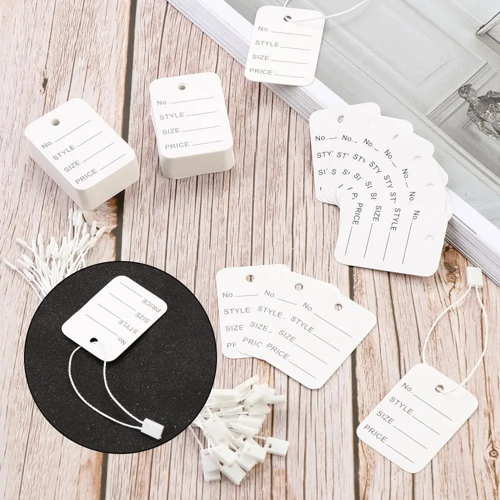 

500/1000PCS Retail Price Tags Clothing Label Hang Tag String Hangtags Fasteners Fittings Garment Supplies