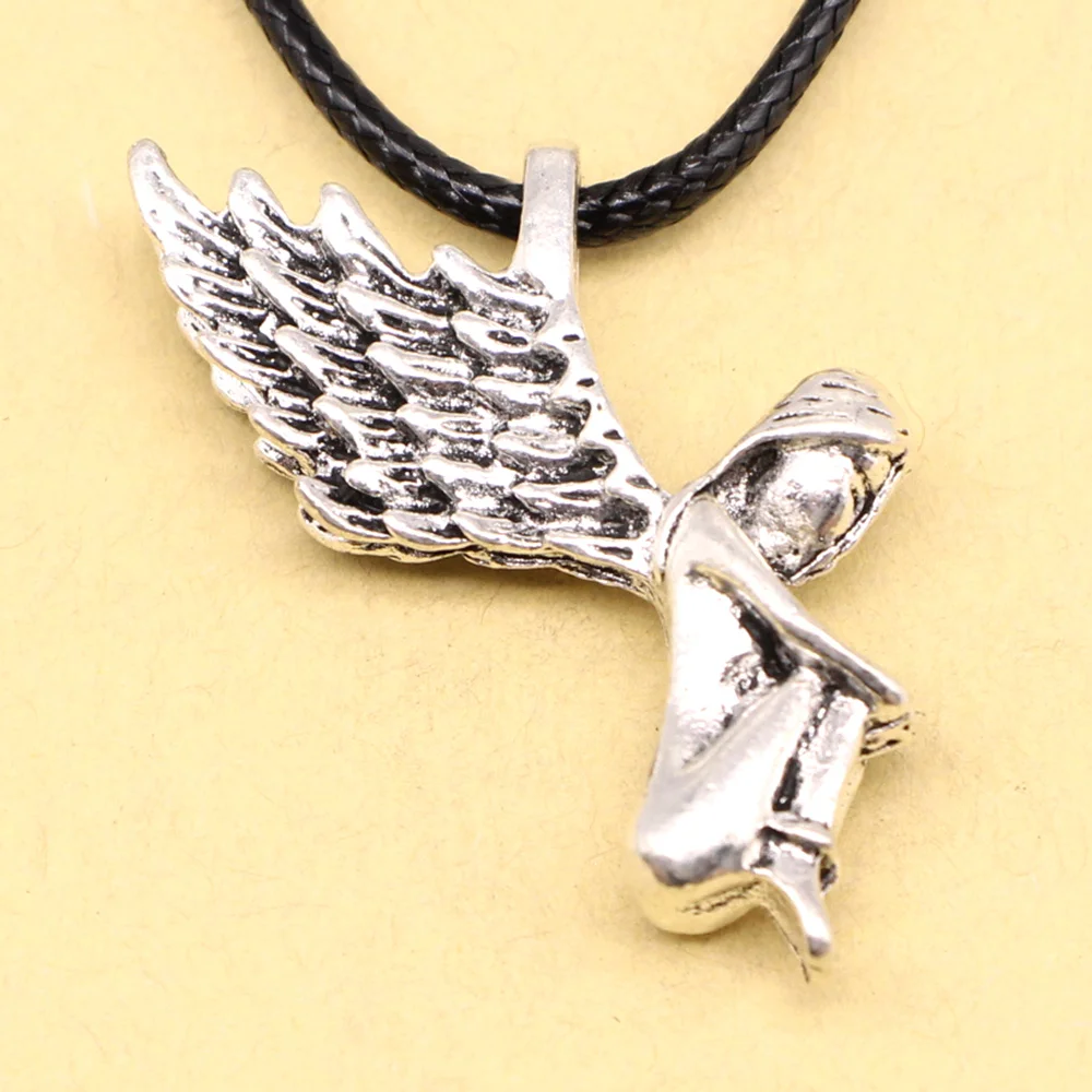 1 Piece Angel Female Necklace Supplies For Jewelry 24x43mm