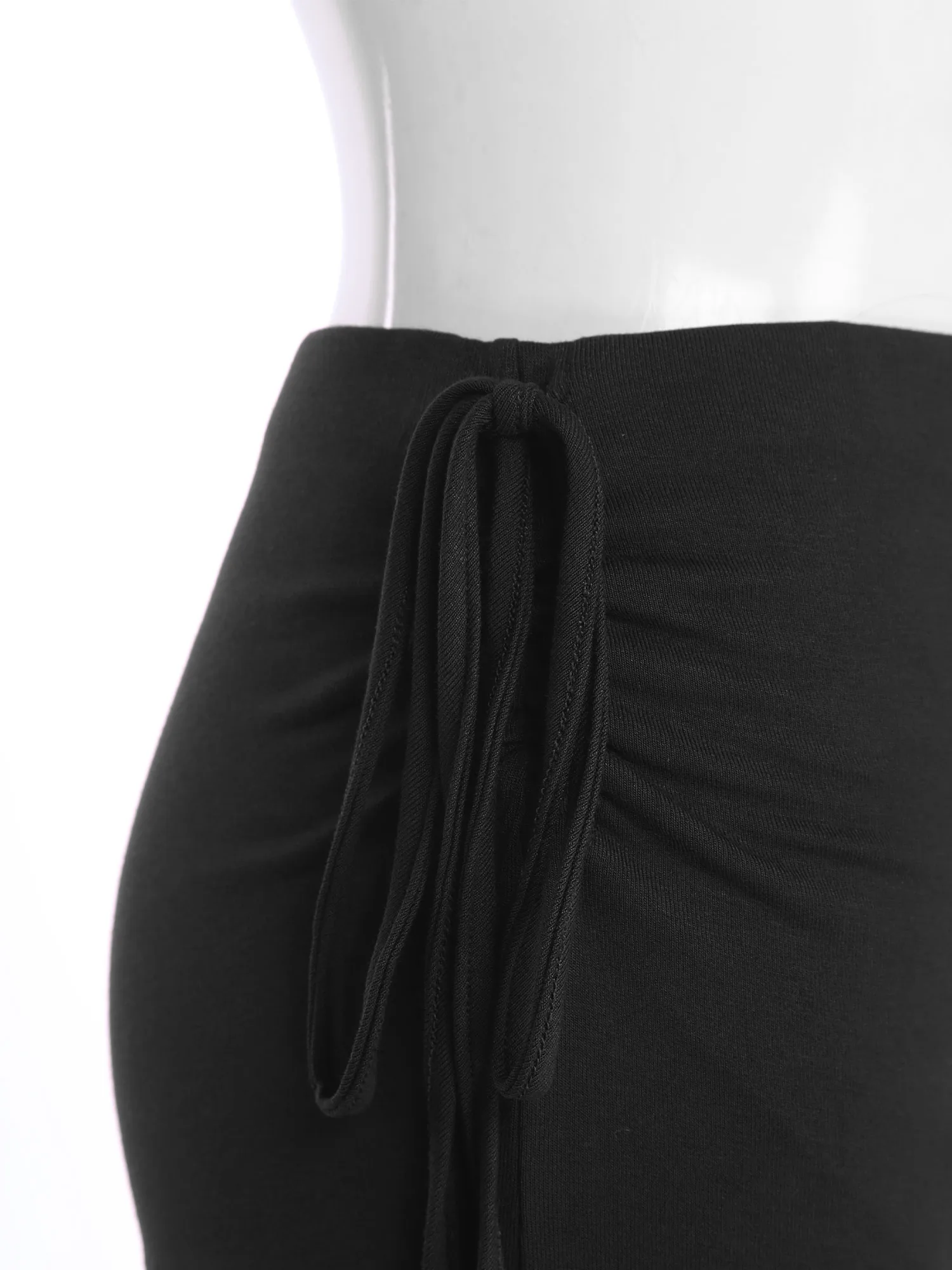 النساء الرقص الشرقي تنانير طويلة فئة الرقص أزياء مسرحية لينة الجانب الرباط وشق السراويل السلامة Ruched Bodycon التنانير