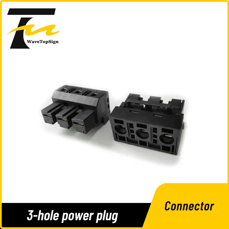 wavetopsign 3-hole power plug  Power Connector for Mitsubishi M80 serial  servo driver