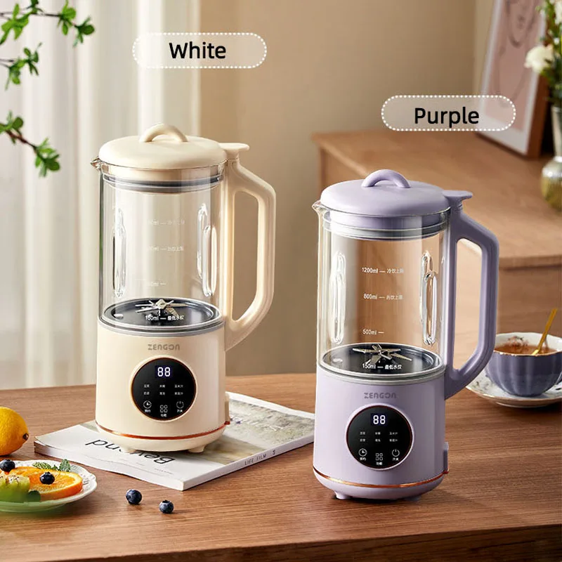 1200ml Soy Milk Machine Juicer Blender Mixer Soybean Milk Maker Wall Breaking Machine Rice Paste Maker Breakfast Machine 220V