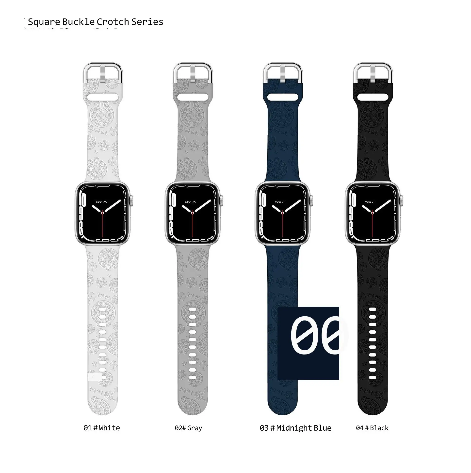 Uhgbsd สายซิลิโคนพิมพ์ลายอัลตร้าโคโรล่าสำหรับสายคาด Apple Watch 1-8 40 41 42 44 45 49มม.