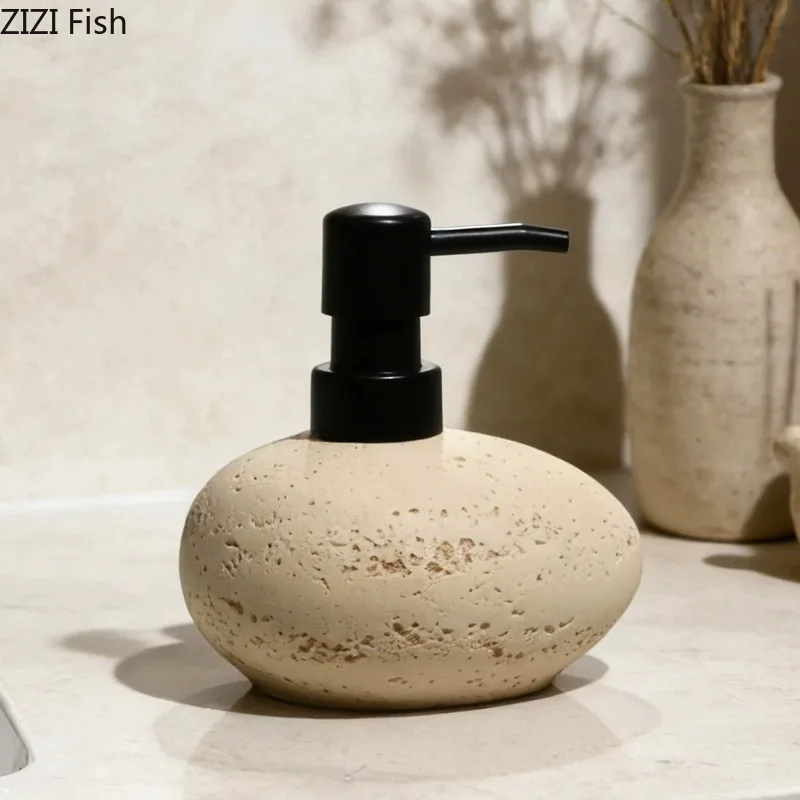 Pebble Shaped Hand Sanitizer Bottle Gravel Lotion Bottle Bathroom Soap Dispenser Foam Bottles Bubbler Shower Gel Shampoo Bottles