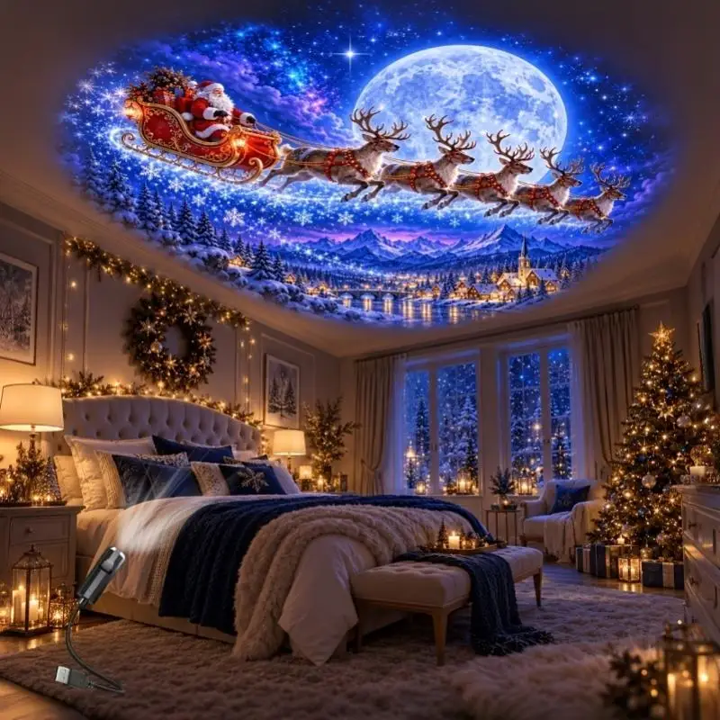 1Set USB Powered Planet Projector Light 10 Projection Modes Flexible Neck For Bedroom Home Decor
