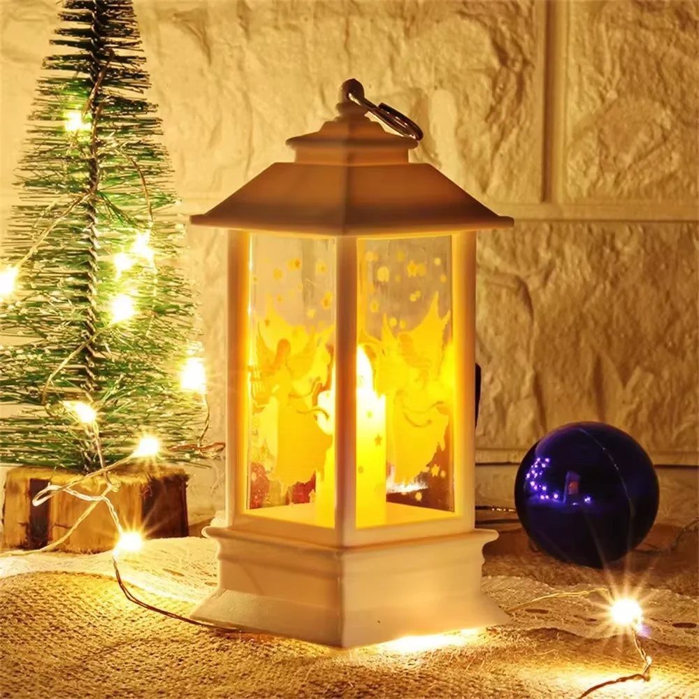 Christmas Home Decoration Products Xmas LED Lantern Candle Decorative Tea Lights Christmas Tree Hanging Ornaments Lights Gifts