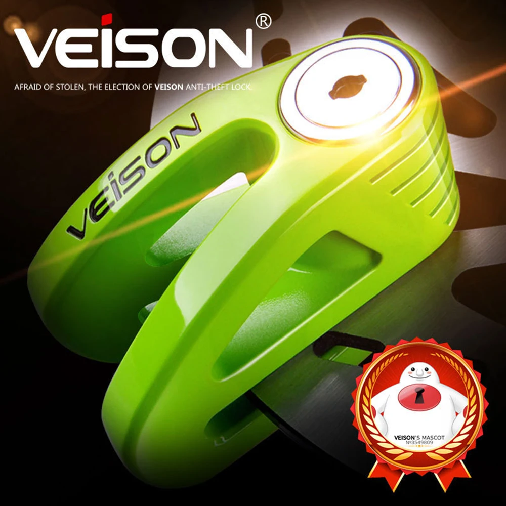 Замок из сплава для мотоцикла, велосипеда, Противоугонный тормоз, мотоциклетный замок, водонепроницаемые разноцветные дисковые замки