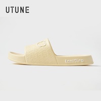 UTUNE Cute Bear Slides For Women Summer Home Silent Non-Slip Thick Sole Massage Slippers Couple Comfortable Soft Bathroom Sandal