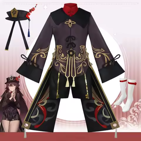 Genshin Impact Hutao Cosplay Costume Shoes Uniform Chinese Style Halloween Costumes for Women Game Hu Tao