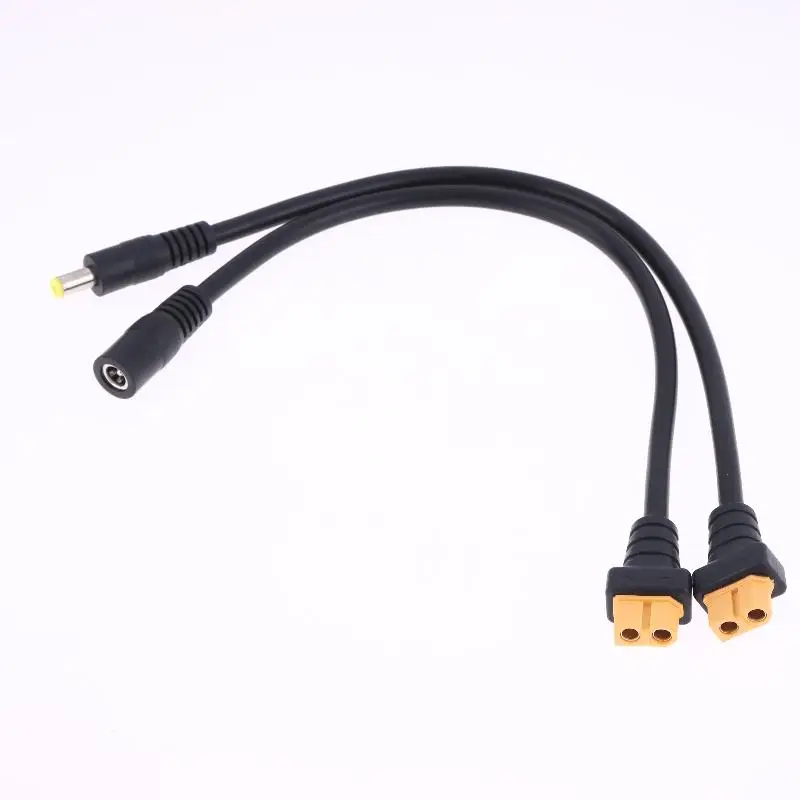 

Цельный адаптер для зарядки аккумулятора, кабели XT60, разъем «папа» и «мама» к DC5521/DC5525, адаптер кабеля питания 15AWG