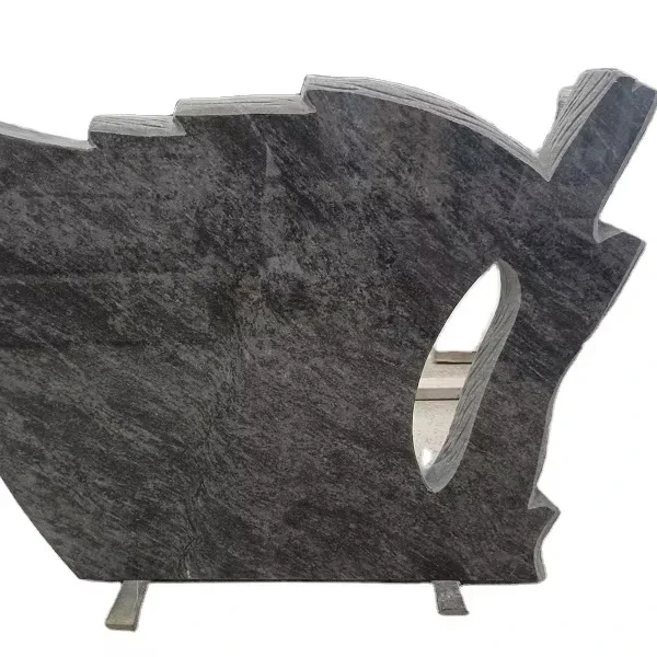 

z good quality Blue Granite Cemetery Engraving Tree With Headstones Design