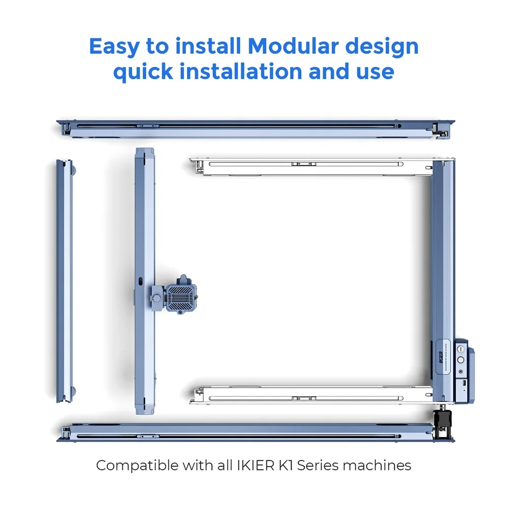 ikier Extension Kit Accessories For K1 Series Laser Engraver For Engraving Cutting Machine Working Area Of 750*410mm