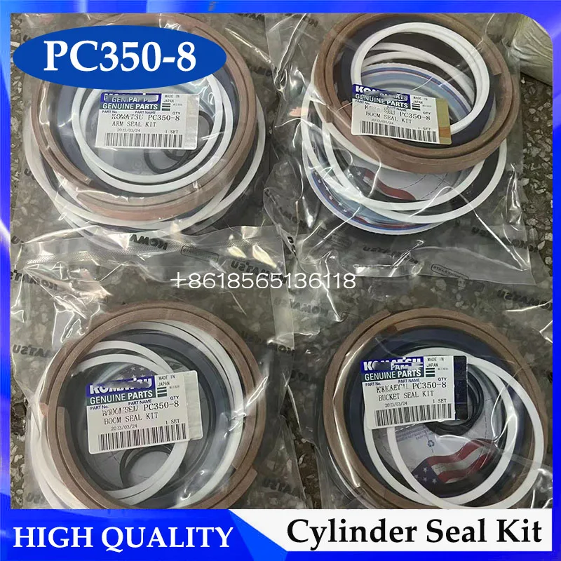 

4SETS PC350-8 Hydraulic Cylinder Arm Boom Bucket Seal Kit For KOMATSU Excavator PC350-8 Oil Seal Repair Kit