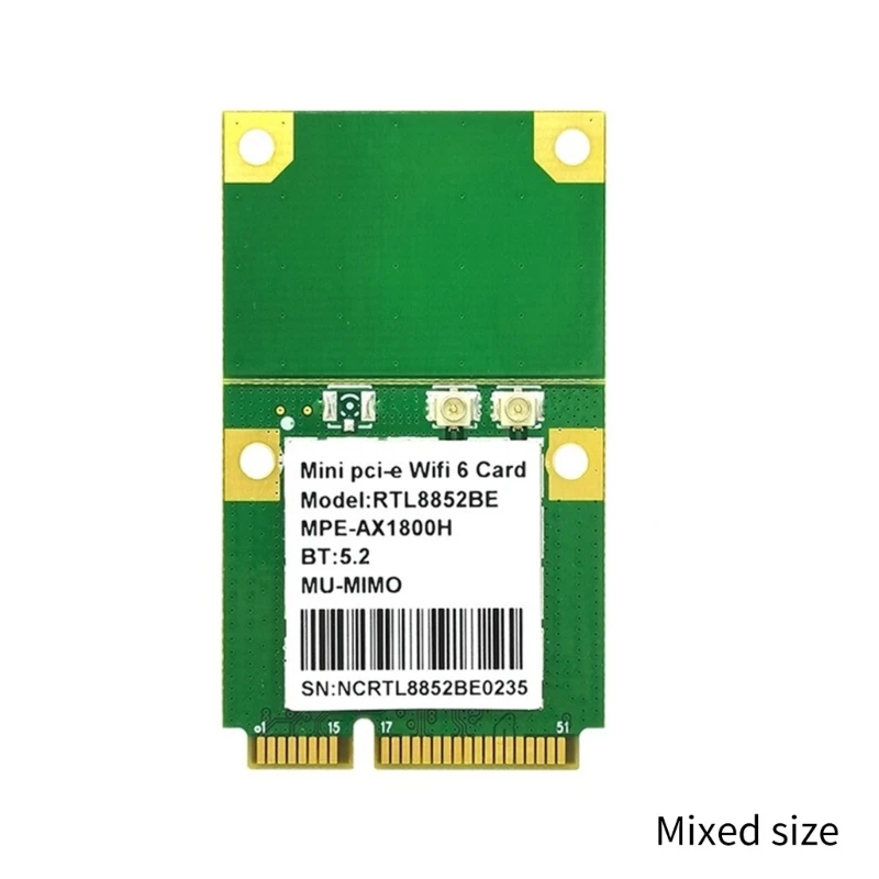 RTL8852BE WiFi6 อะแดปเตอร์เครือข่าย Bluetoothเข้ากันได้กับ 5.0 อะแดปเตอร์ WiFi 5G 1800M HXBE