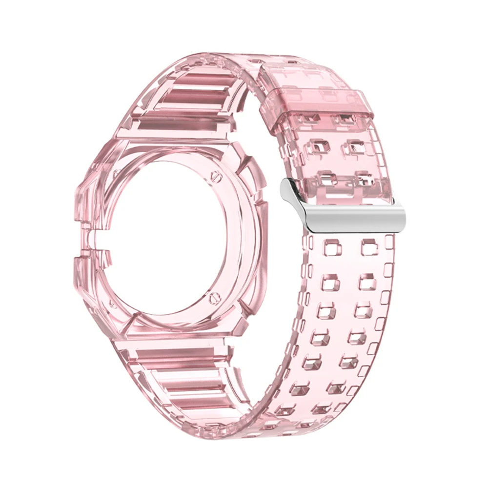 سوار ساعة سيليكون شفاف لساعة هواوي ، أحزمة ومشابك Cyber GT ، قطعة واحدة متكاملة ، إطار حافظة Bezel ، رياضة S